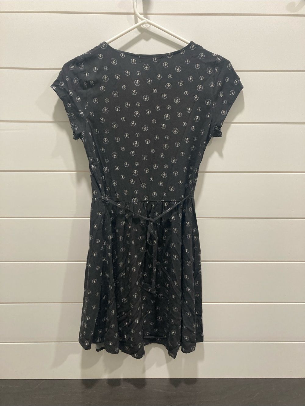 New w Tag -Rock by JunkFood AC/DC Lightning Bolt Skater Dress - Size XS- Grunge - Picture 4 of 7